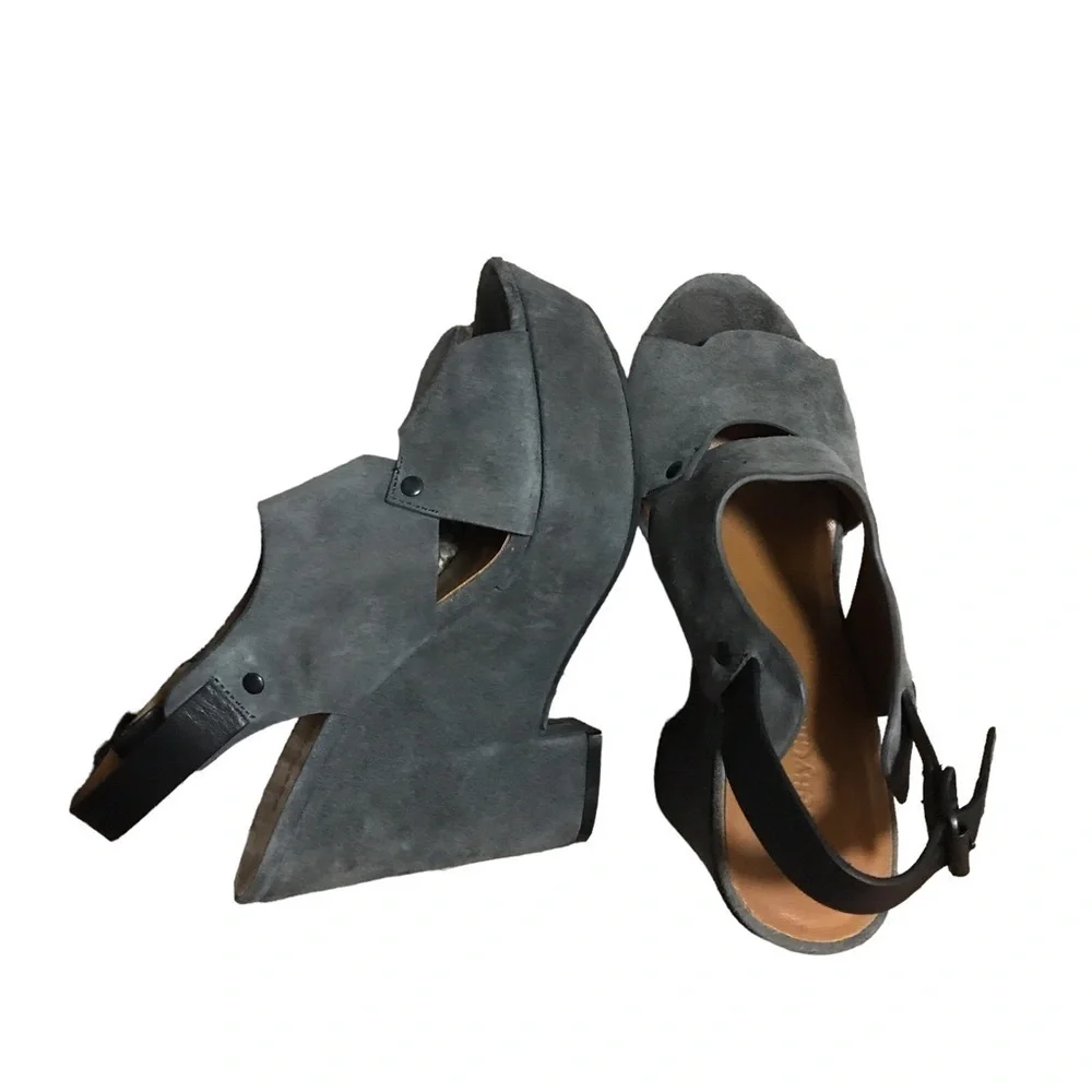 See by Chloe gray suede platform heels 39.5